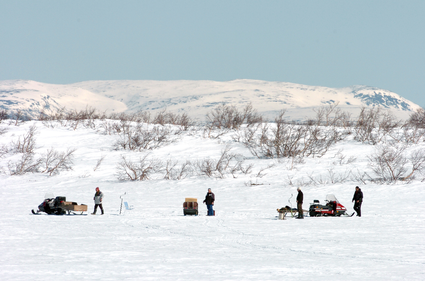 Skoteråkare på Rösjön.