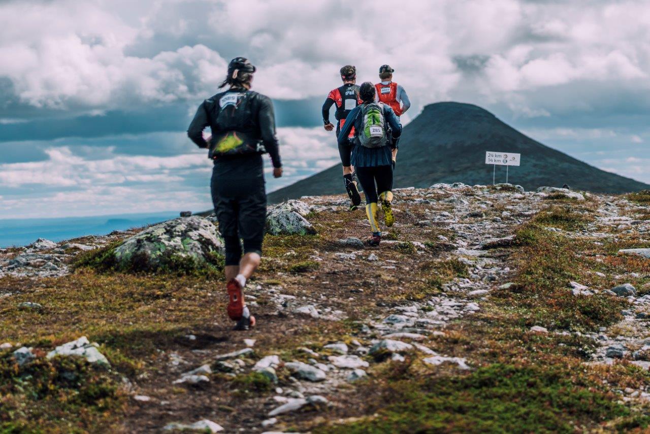 Trail löpare påväg mot Städjan.