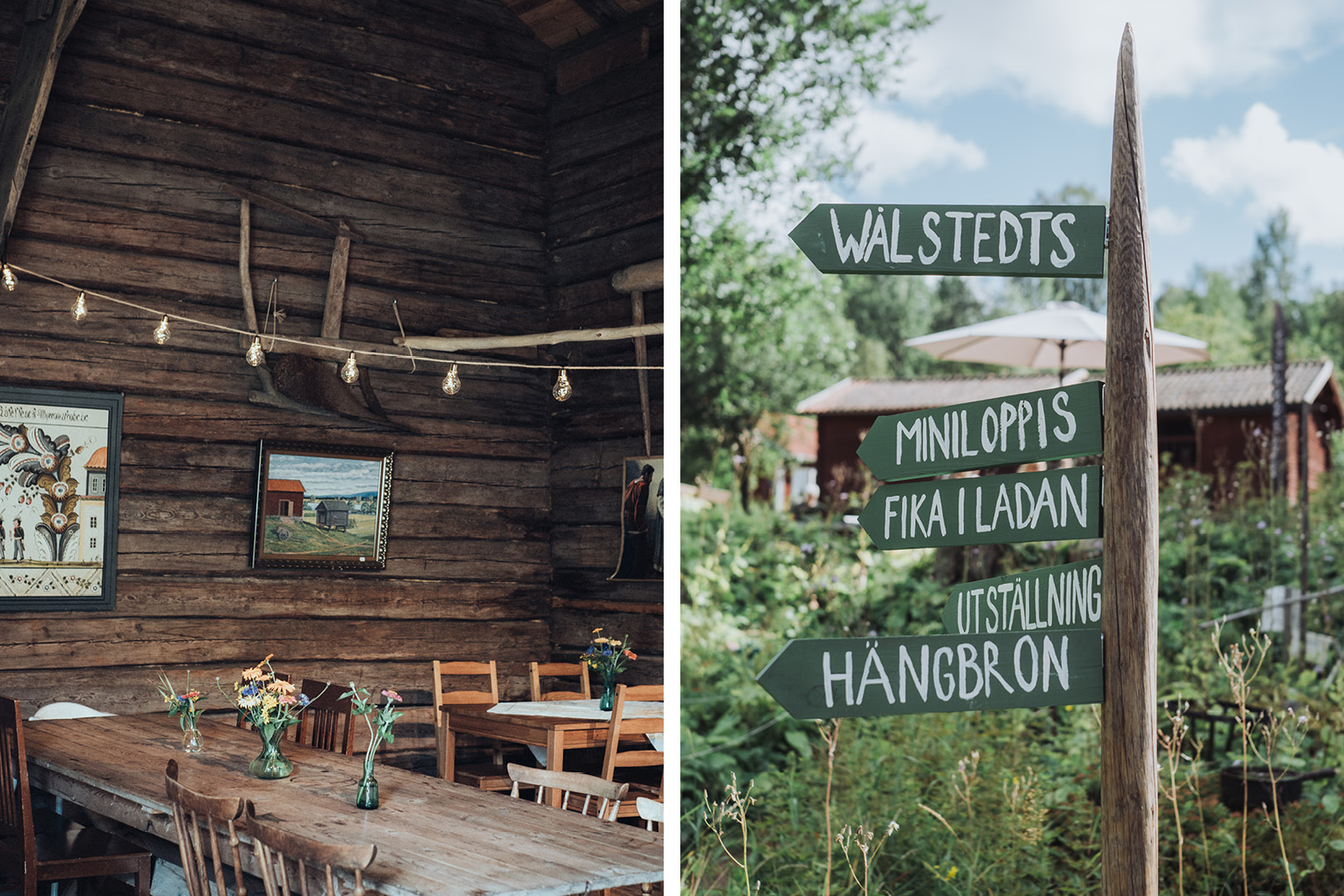 Kollage från Hjort-Olars kafé.