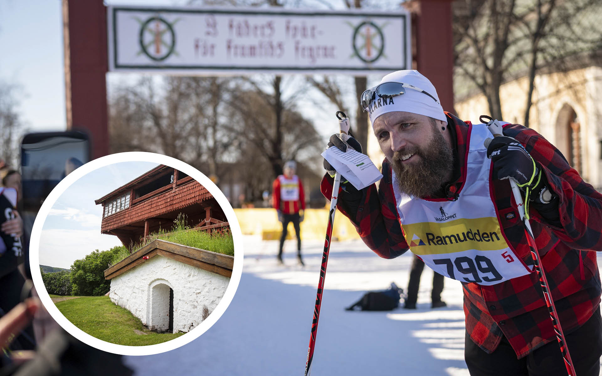 Collage Ornässtugan and Vasaloppet.