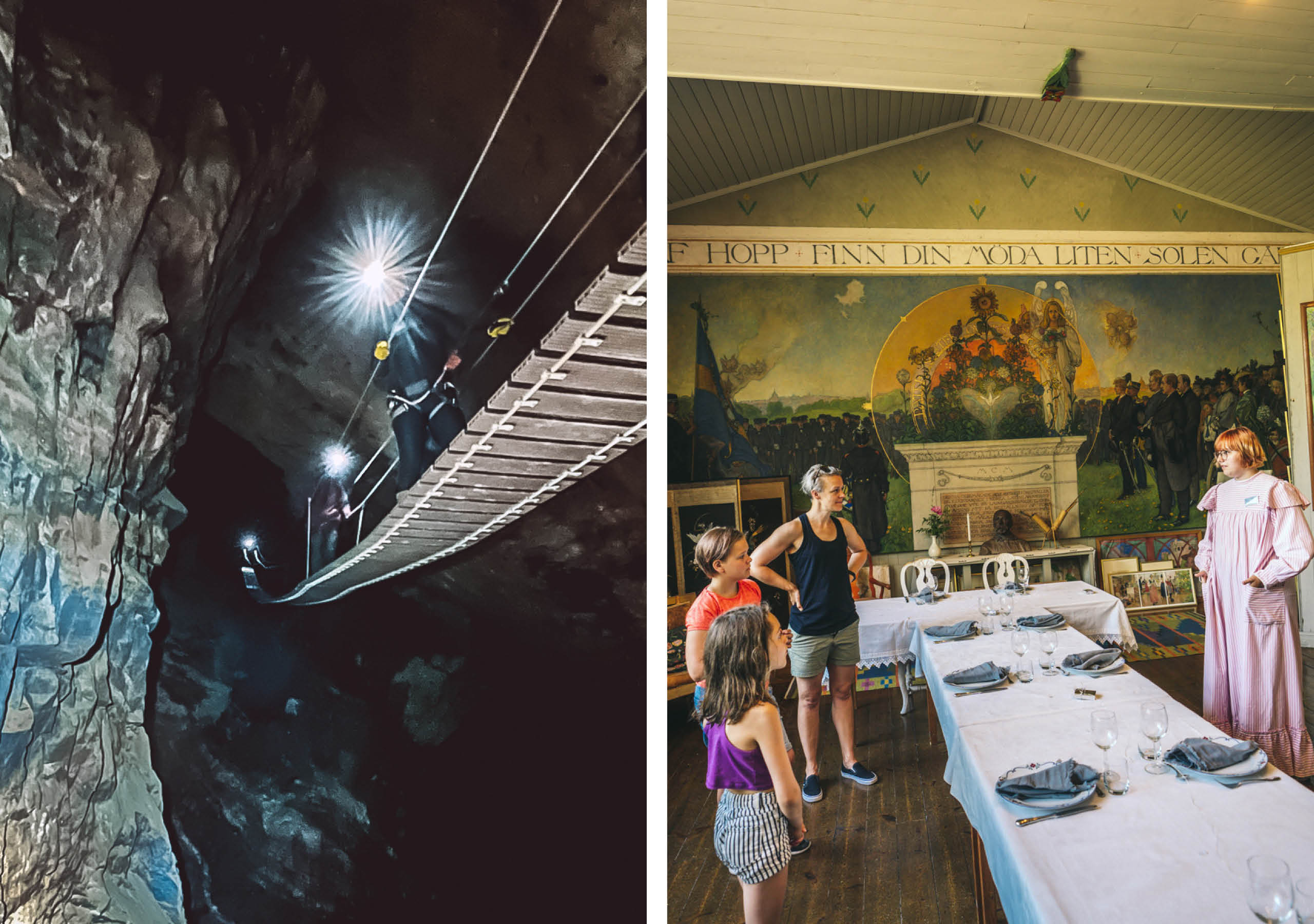 Bildkollage på aktiviteter.