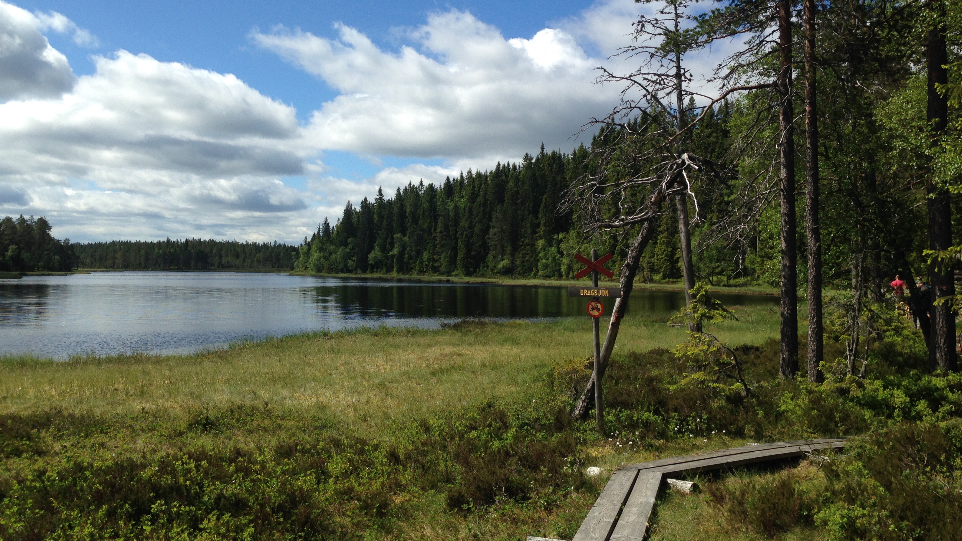 Spångad led vid Dragsjön.