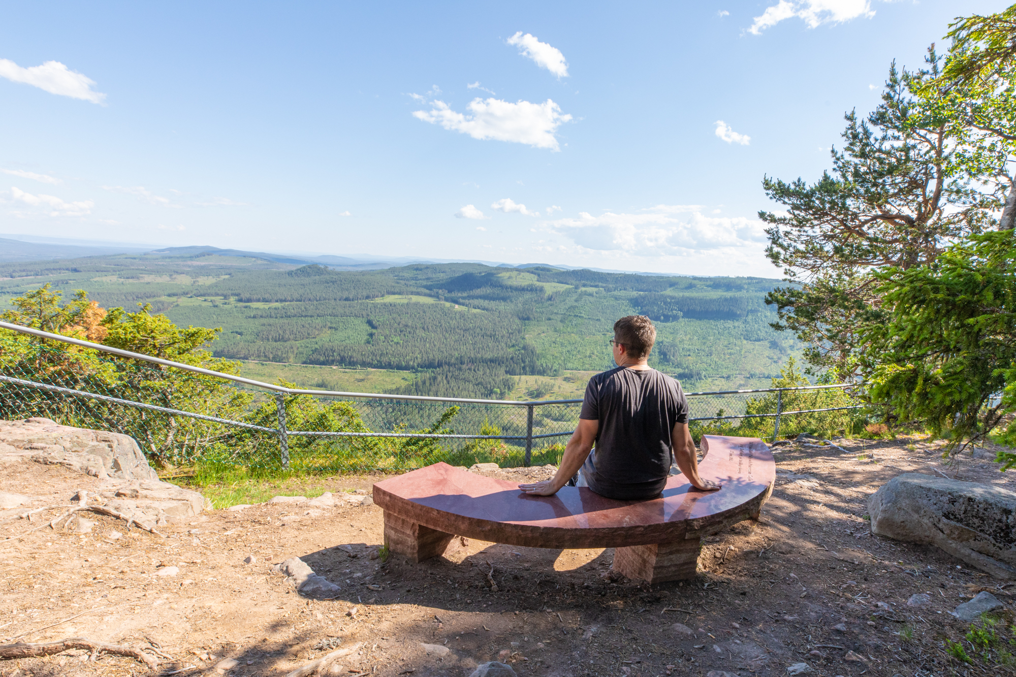 Utsikt över dalalandskapet i Hykieberg Älvdalen