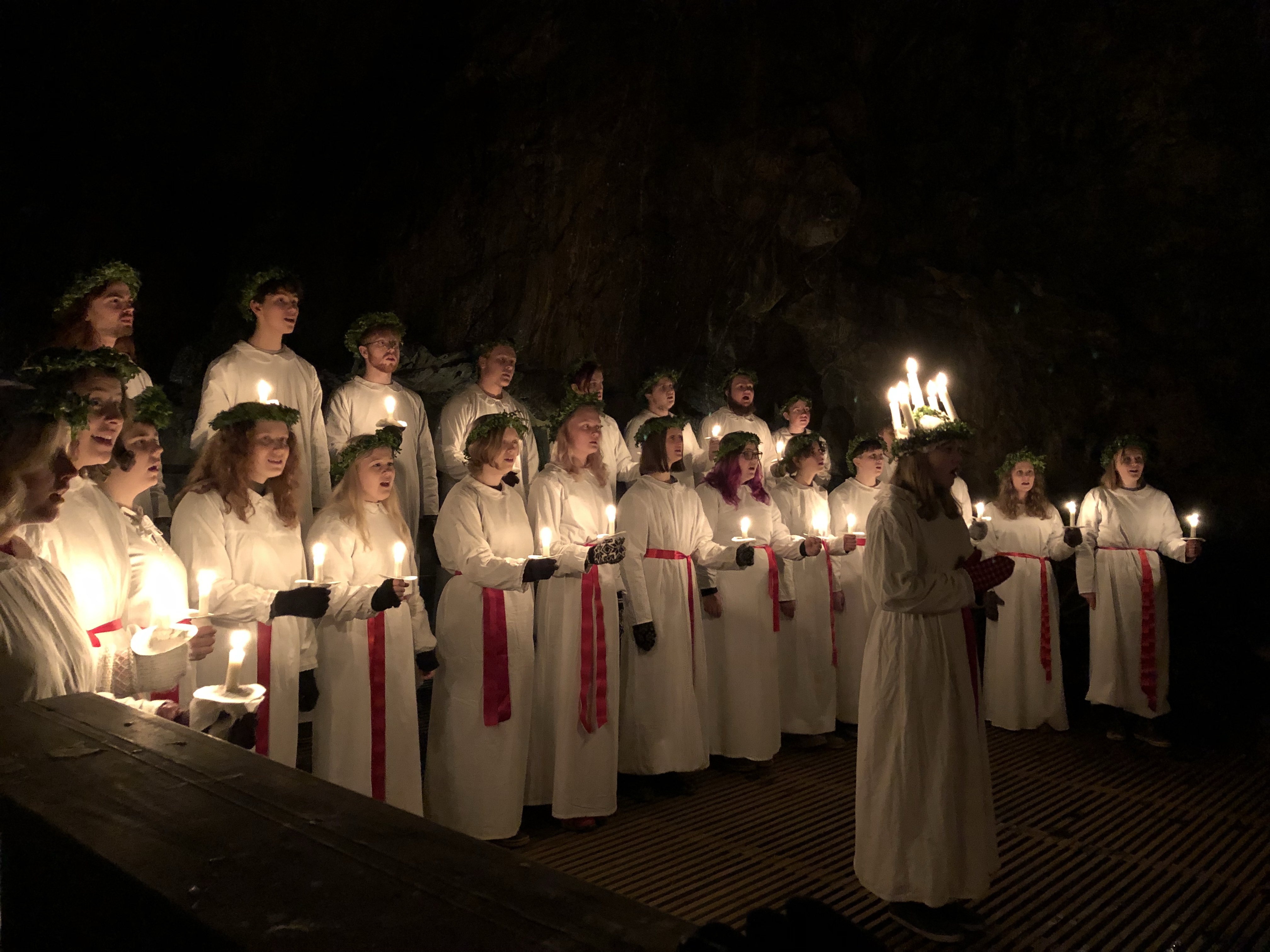 Luciafirande i Falu gruva.