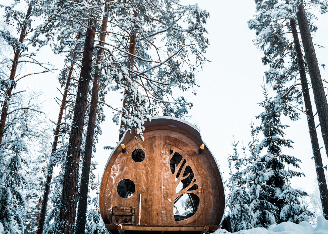 Trädkoja på Näset Marcusgård.