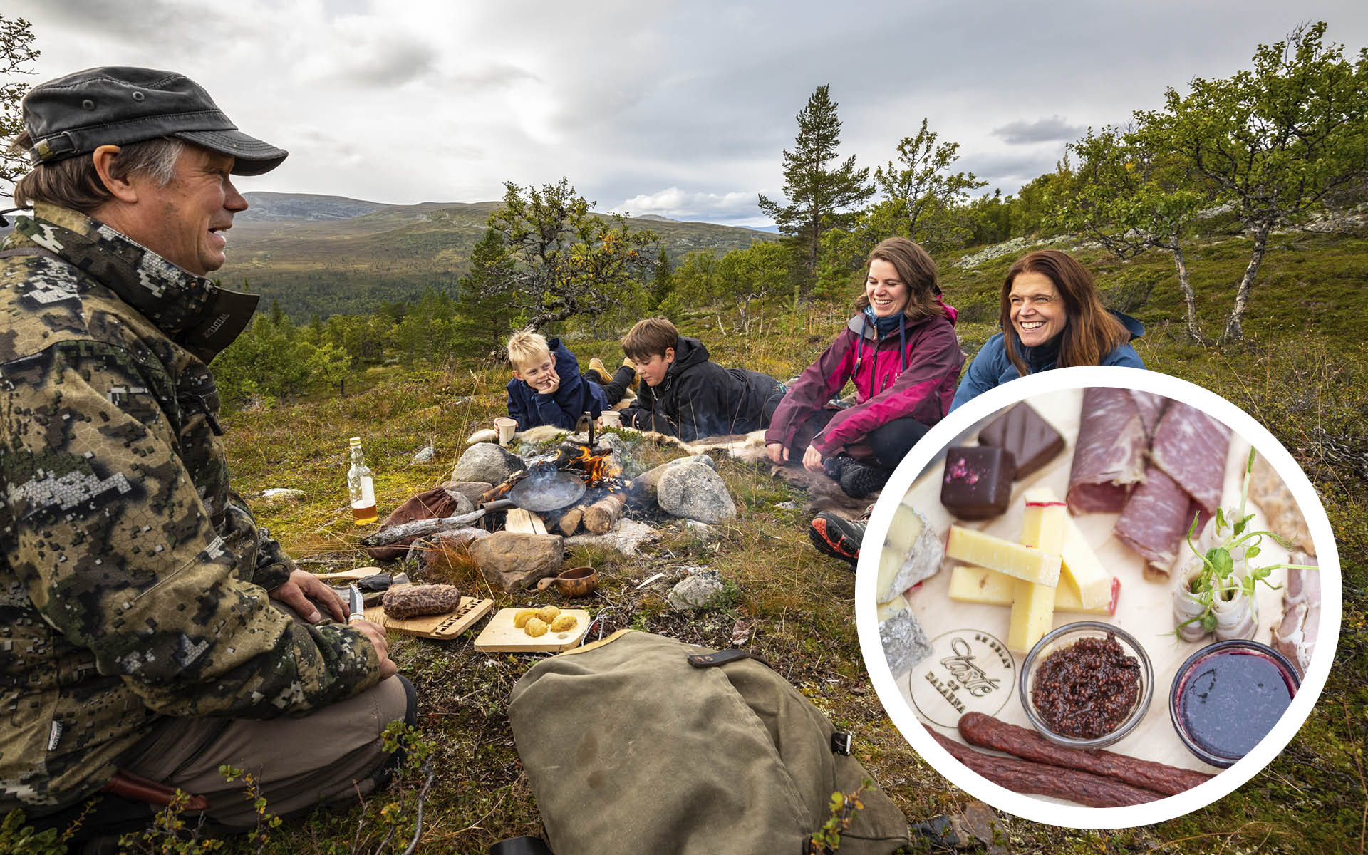 Picture collage of cooking food.