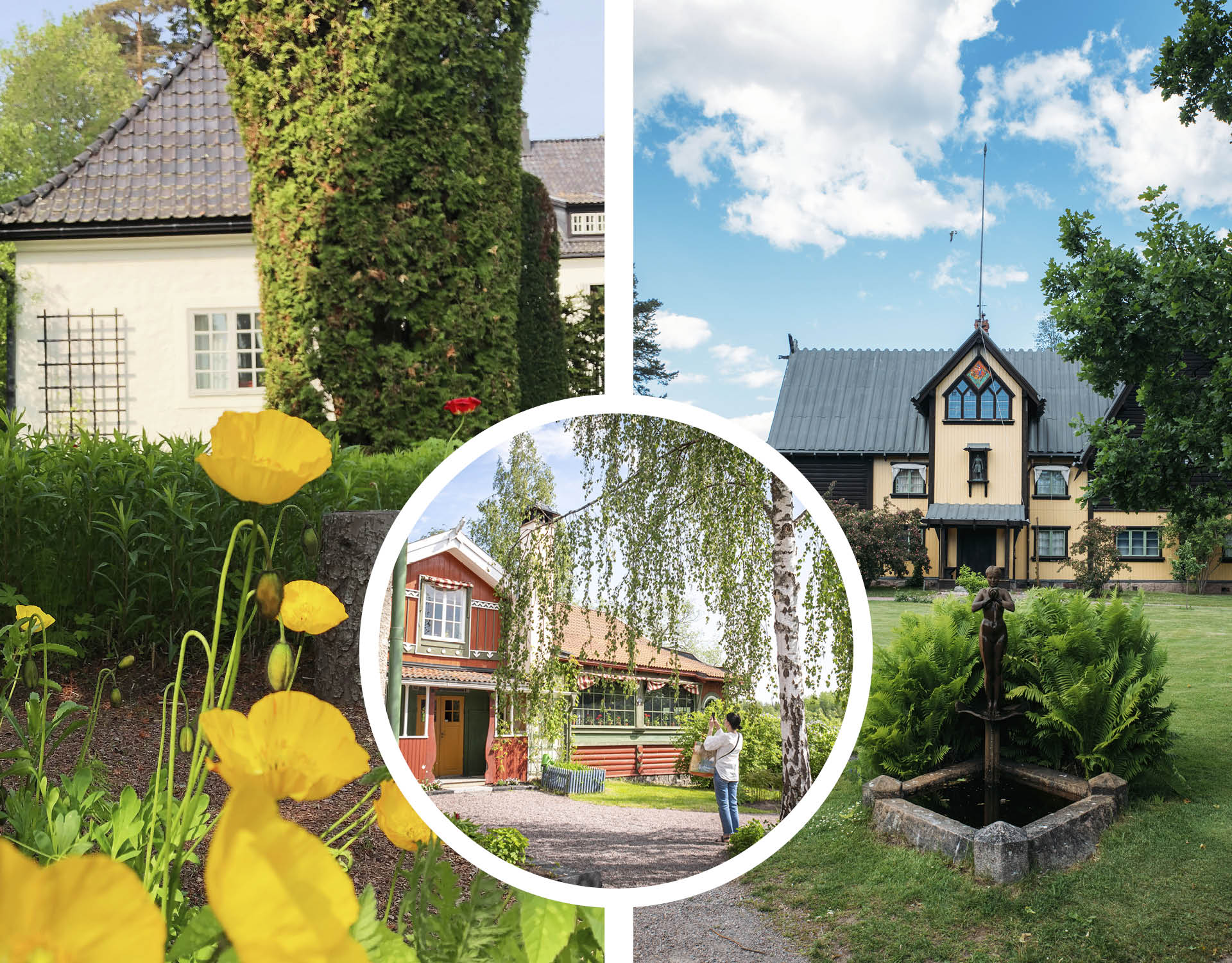 Collage beautiful homes and gardens