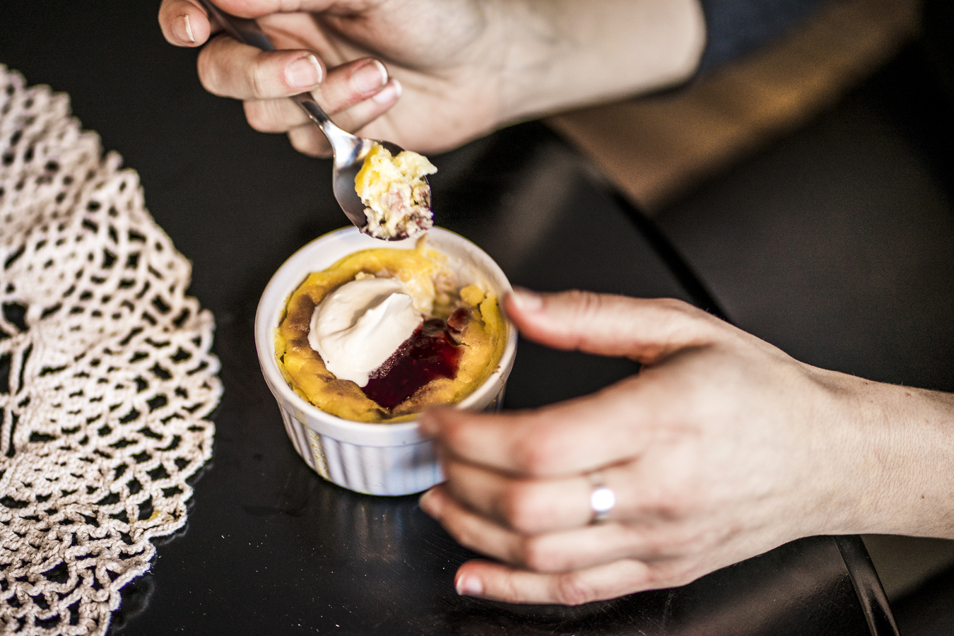 Ostkaka på Murboannas mejeri i Borlänge.