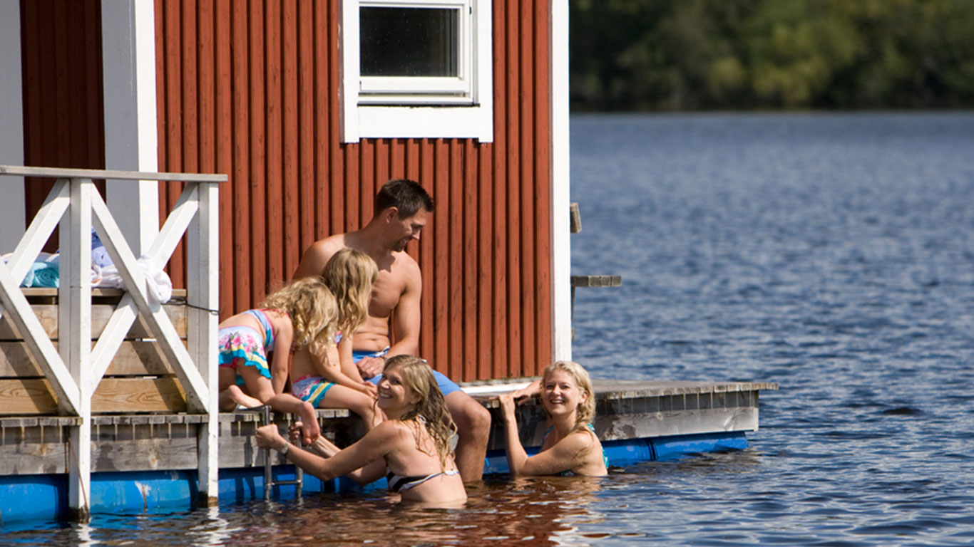 Bastuflotte i Dalarna.