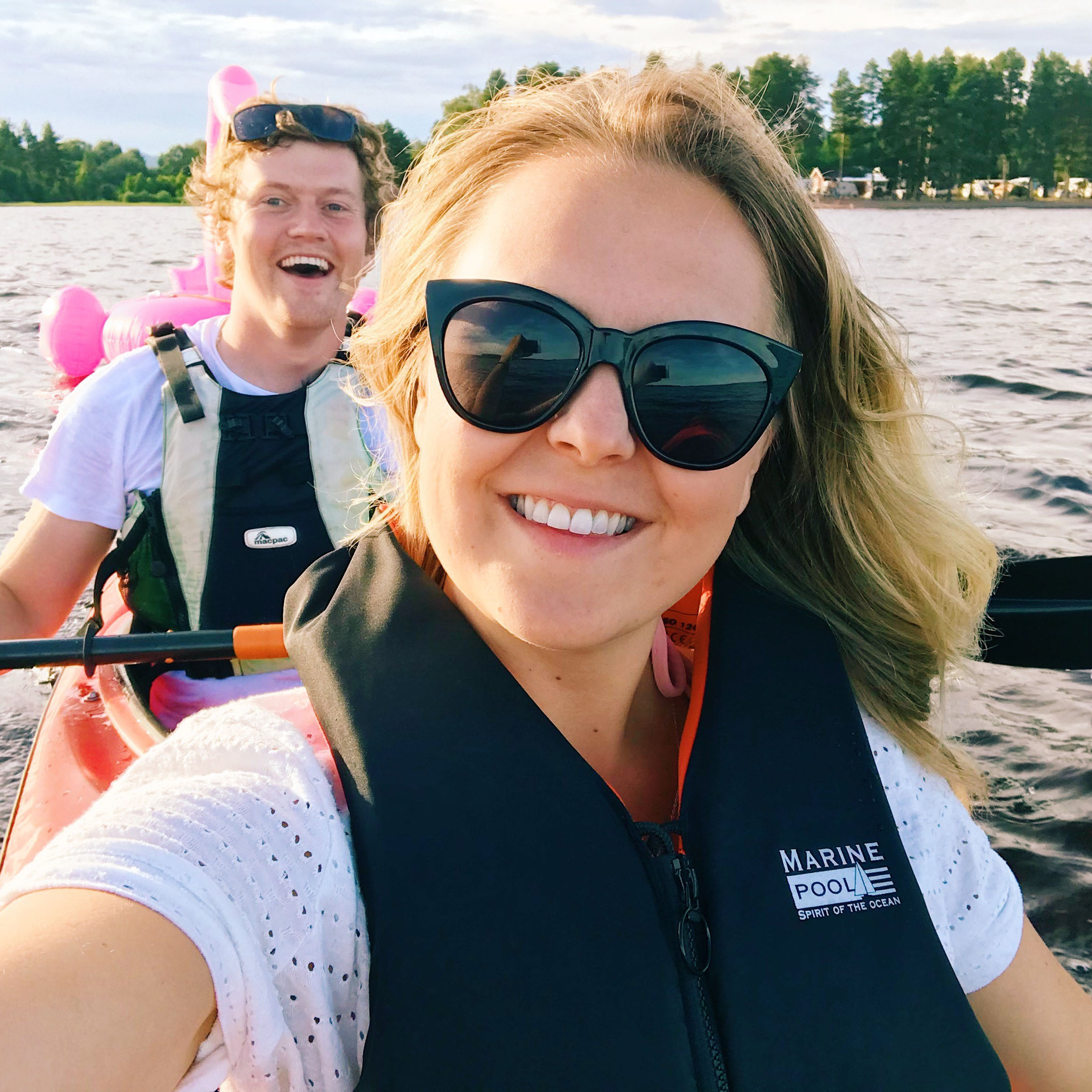 Caroline Key paddlar gärna på Siljan och Orsasjön.