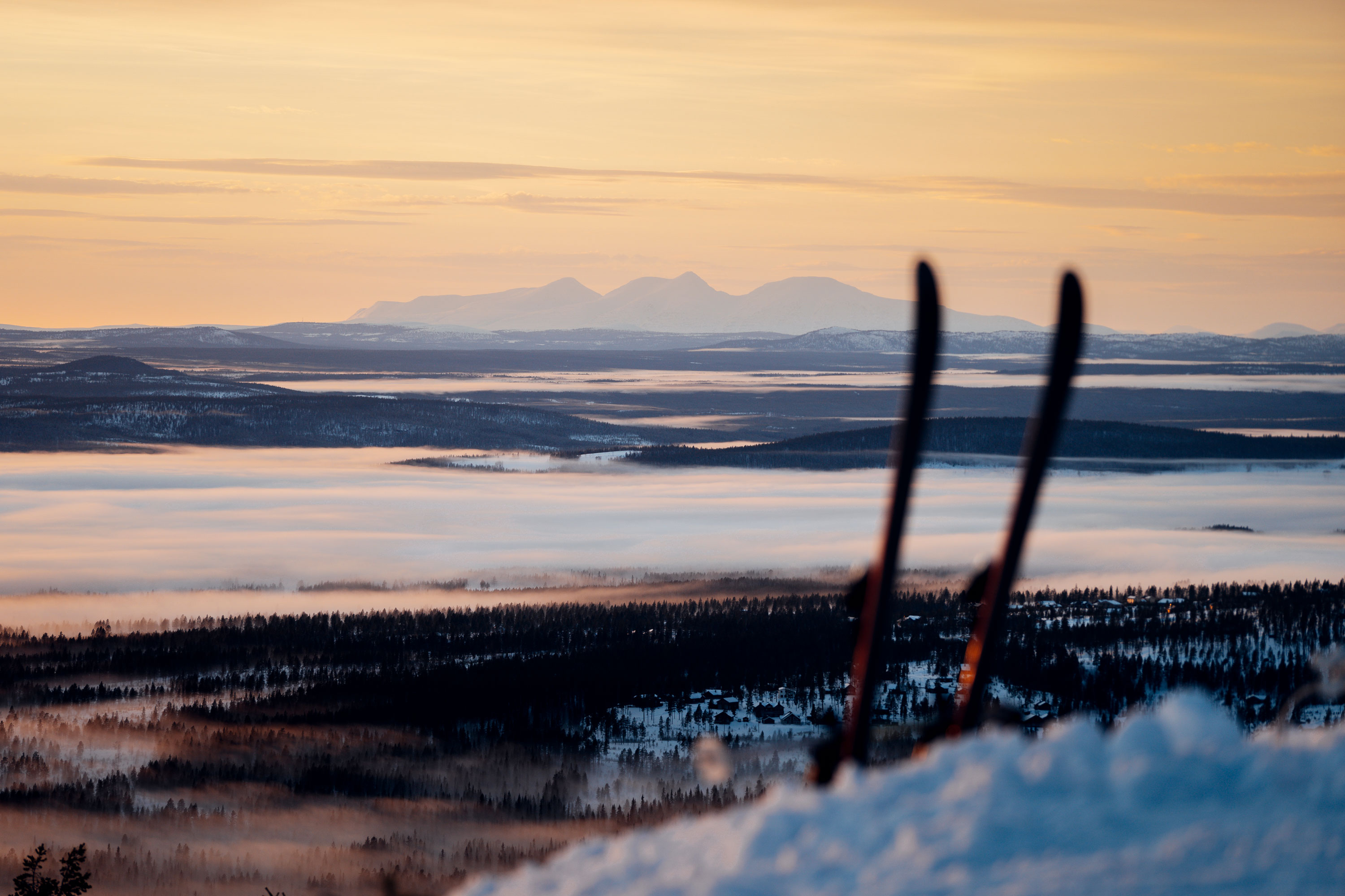 Vy över Idre Fjäll.