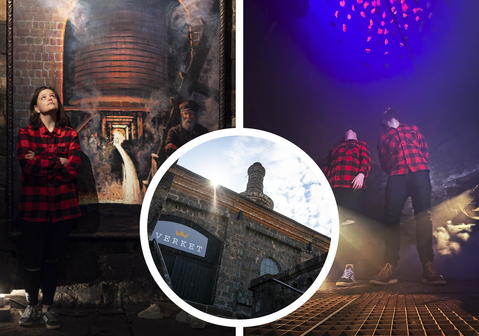 Well-preserved industrial environment with brick walls and dark corners that show the Swedish industry with the Ironworks that shows the importance of the ironworks for Sweden.