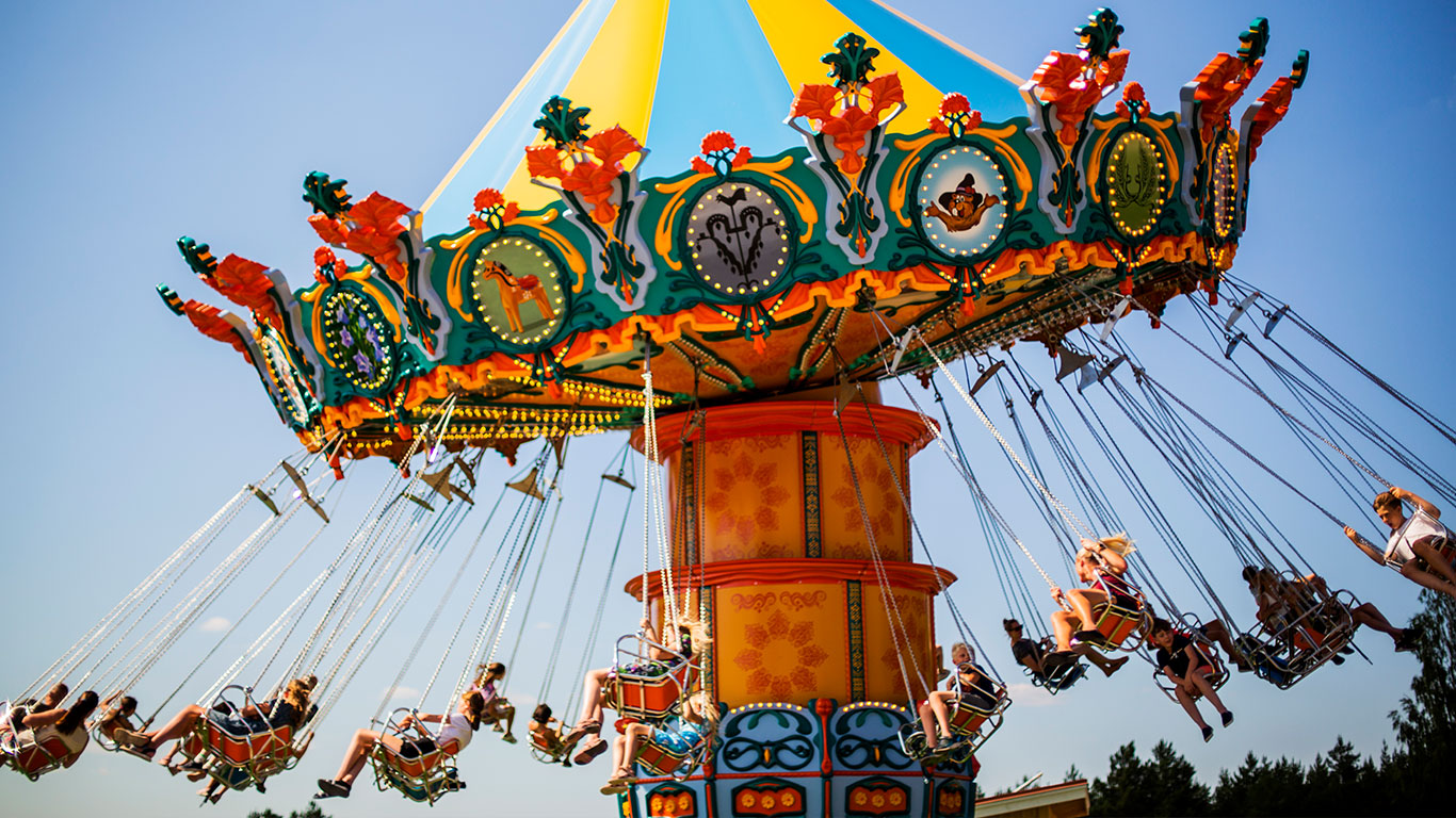 Karusellen hänggungan på Leksand Sommarland.
