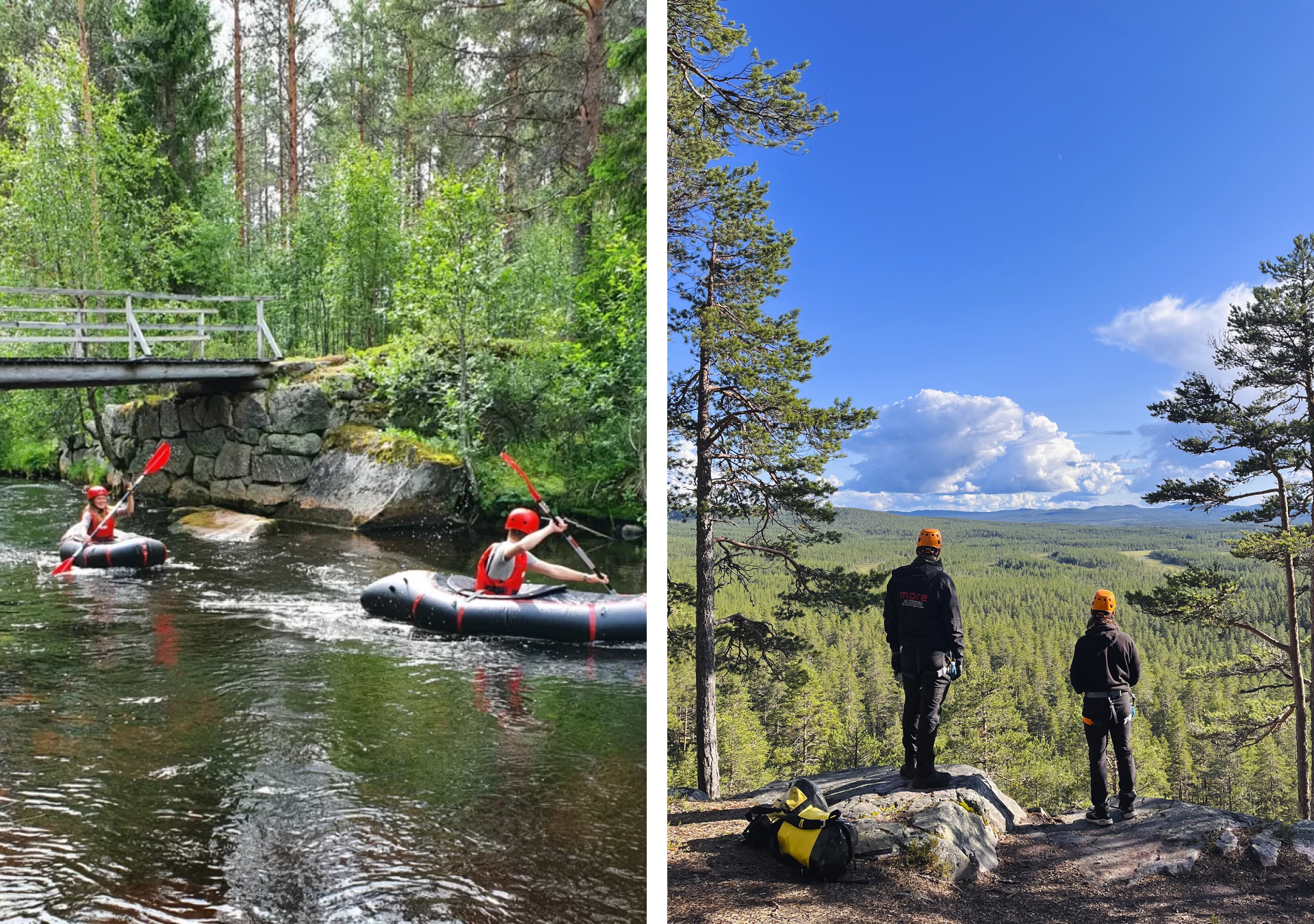 Pictures of kayak activities.