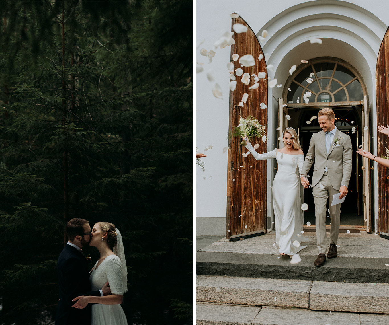 Brudpar i Dalarna fotograferade av bröllopsfotograf Marta Englund.