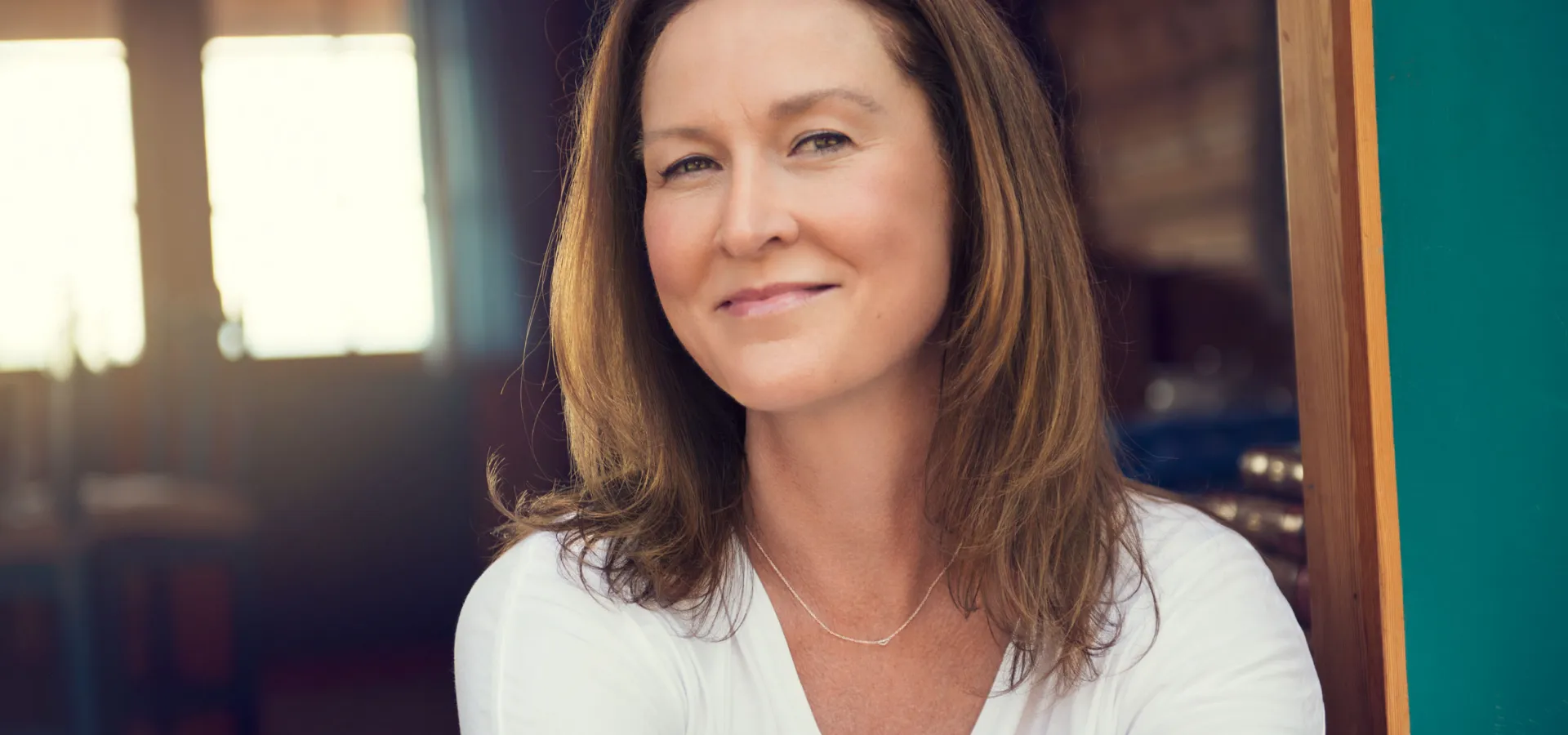 Porträtt på författaren Anneli Fichtelius.