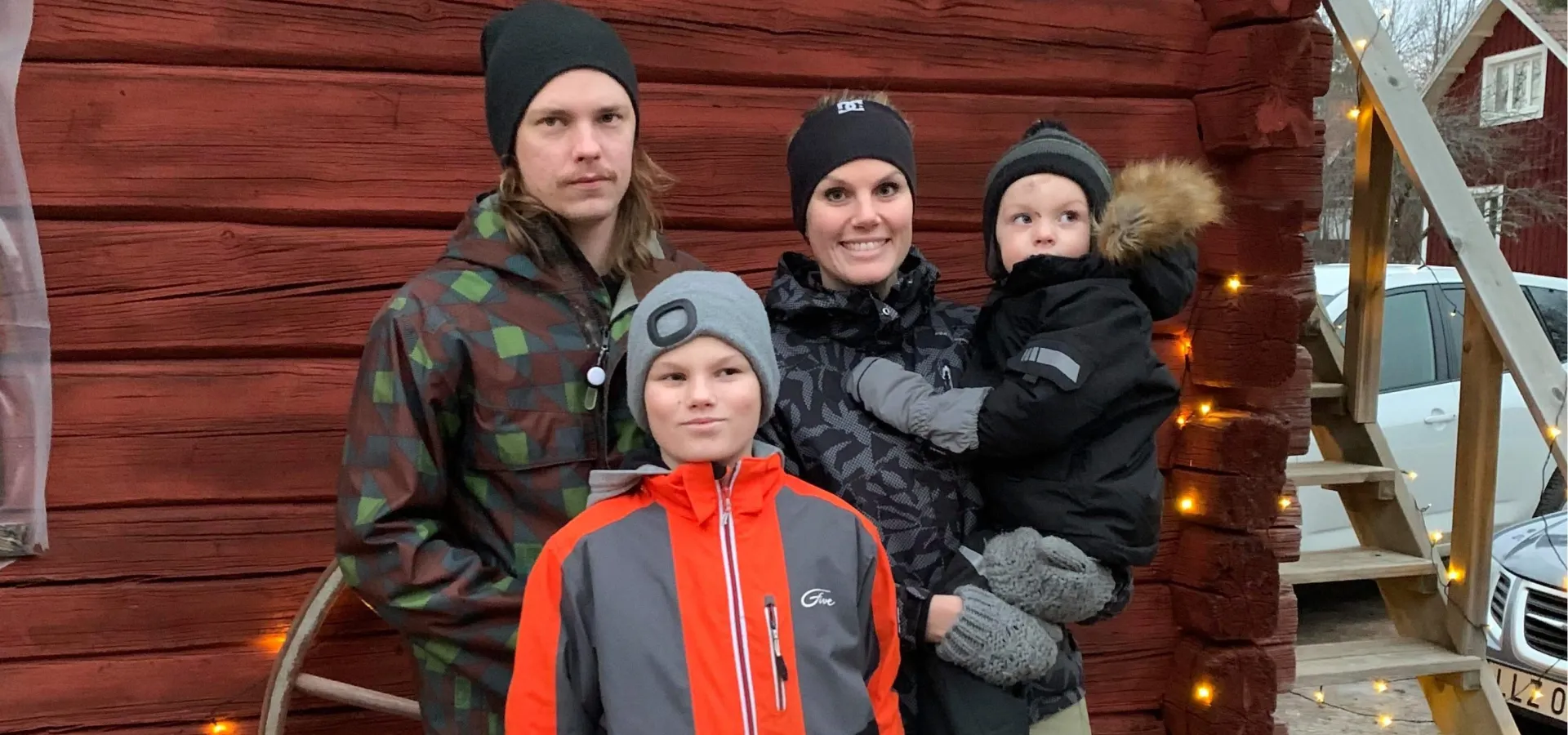 Familj på Orsa Grönklitt.