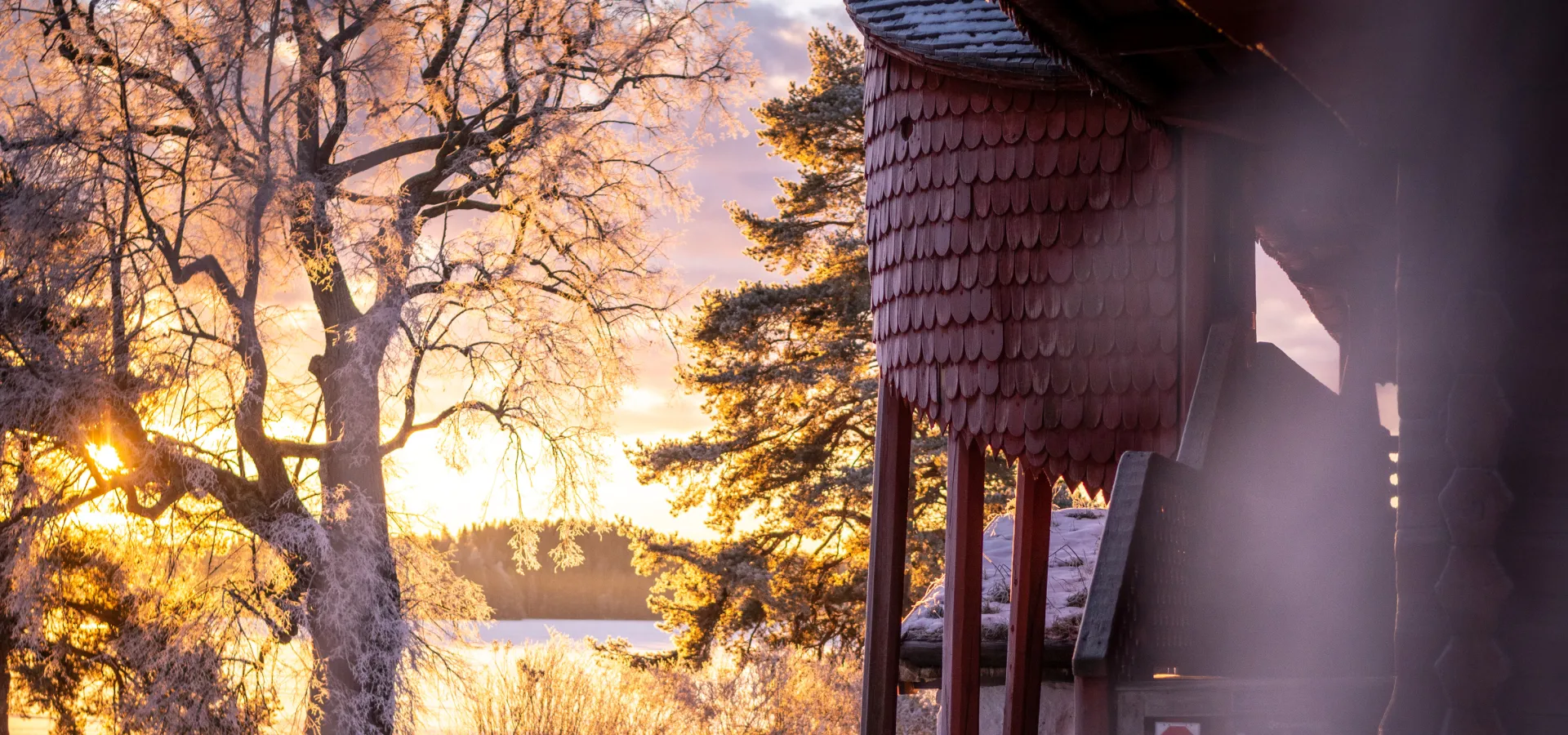 Vinter vid Ornässtugan i Borlänge.