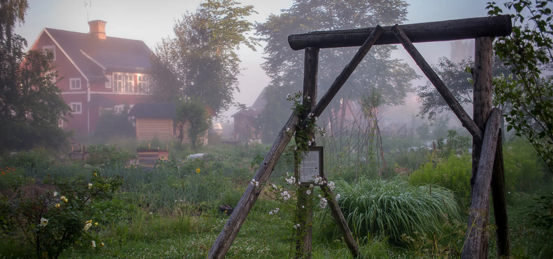 Fridhems trädgård i Stjärnsund i södra Dalarna.