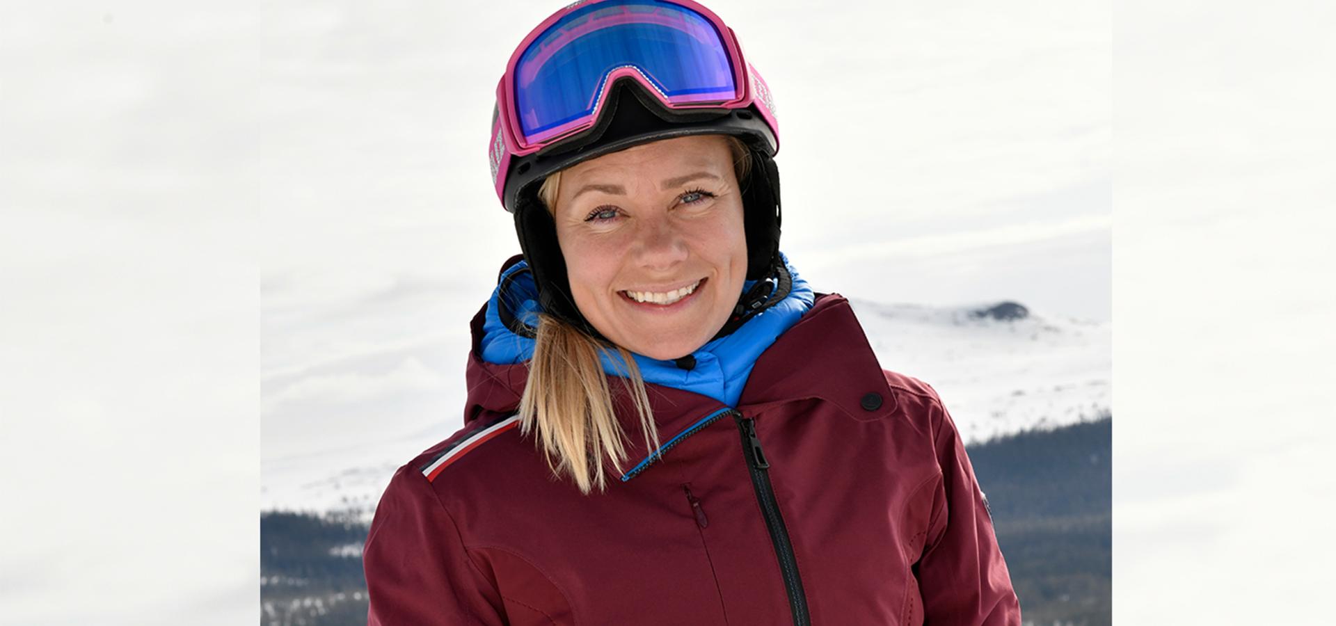 Frida Hansdotter i slalombacken på Idre Himmelfjäll.