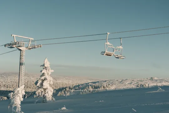 Winter image of ski lift 