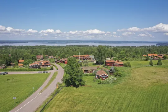 Vy över landskapet vid Siljan.