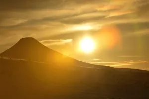 Städjan i solnedgång.