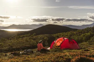 Tältare på fjäll.