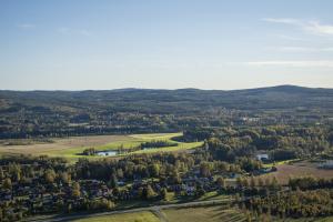 Vy över landskapet med utsikt från Djurmo Klack.