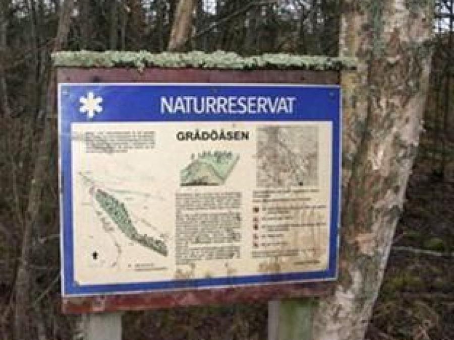 Information sign at the nature reserve.