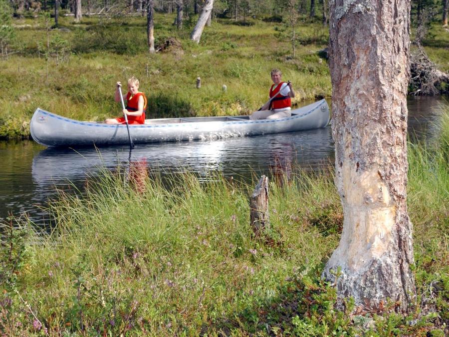 People in a canoe