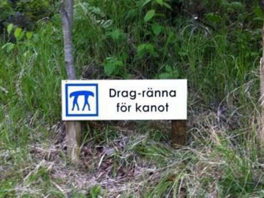 Sign for canoe.