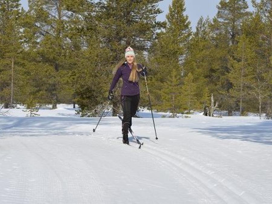 Cross.country skiing person