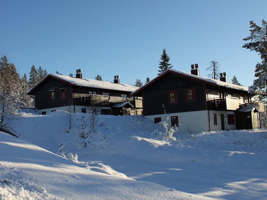 Exterior of a cottage aparments at Idre Fjäll.