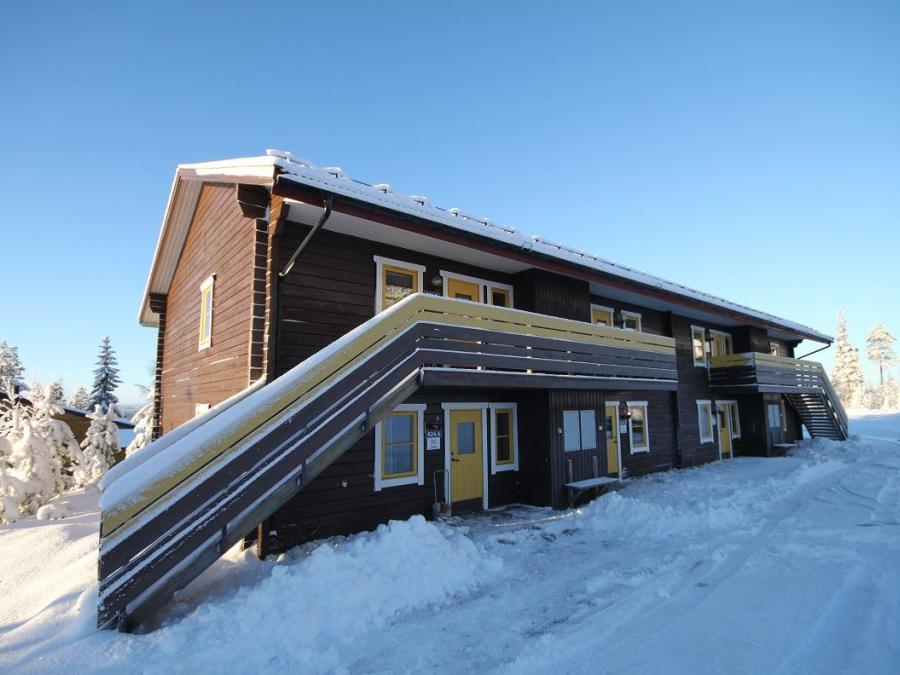 Exterior of an apartment house at Idre Fjäll.