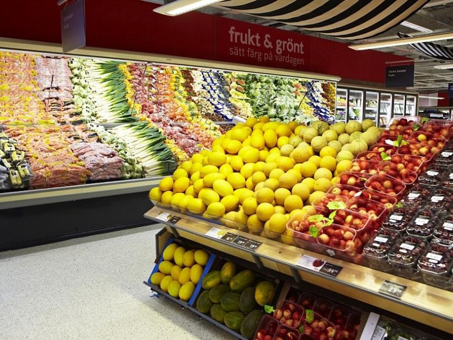 Fruit inside an ICA store  
