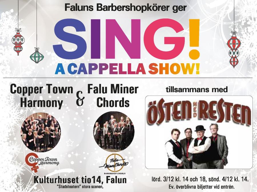 Affisch på Sing A Cappella Show. 