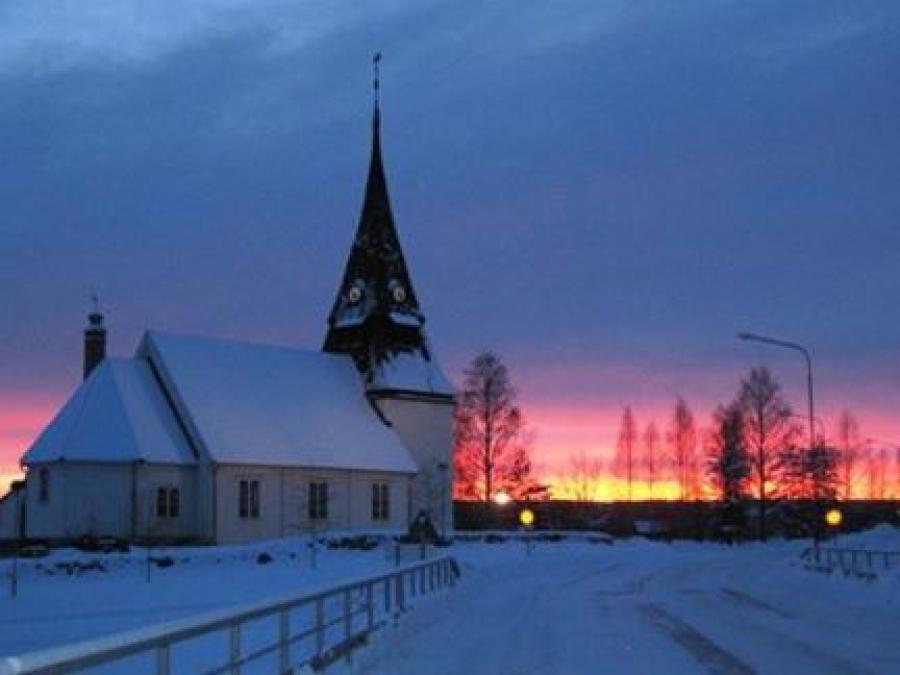 Venjans kyrka vinter