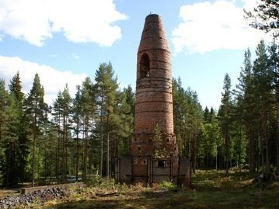 Monument out in the forest.