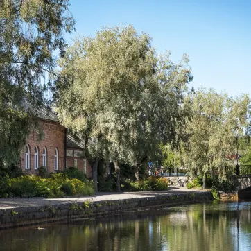 Ån som ringlar genom Falun.
