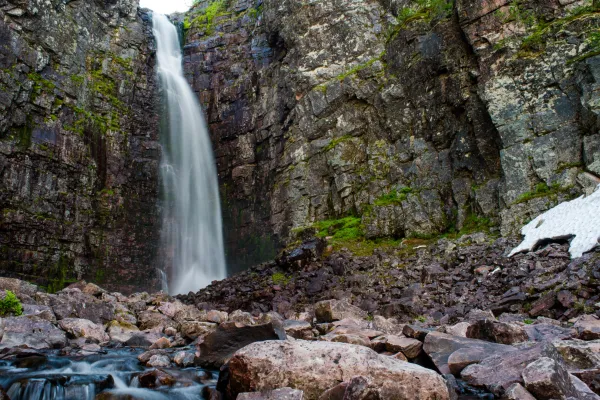 The waterfall Njupeskär.