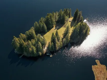 A small island with threes.