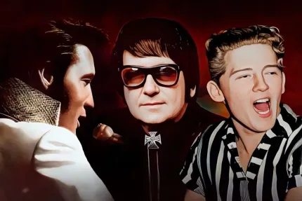 Elvis Presley, Roy Orbison och Jerry Lee Lewis.