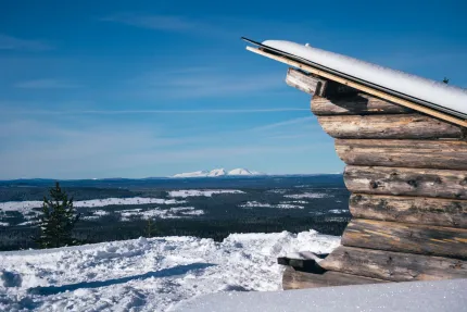 En slogbod och utsikt från Idre Himmelfjäll.