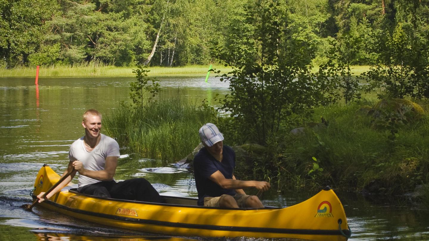 Canoeing in River Dalälven