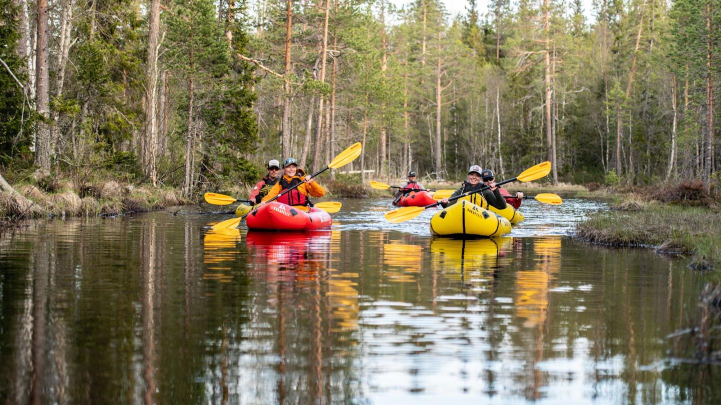 Learn to paddle packraft in Sälen