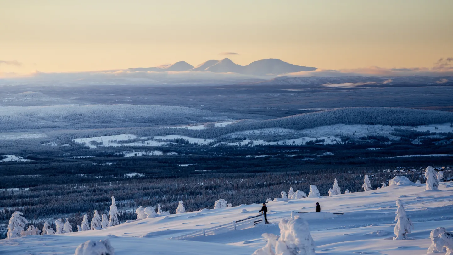View over the mountains from Idre.