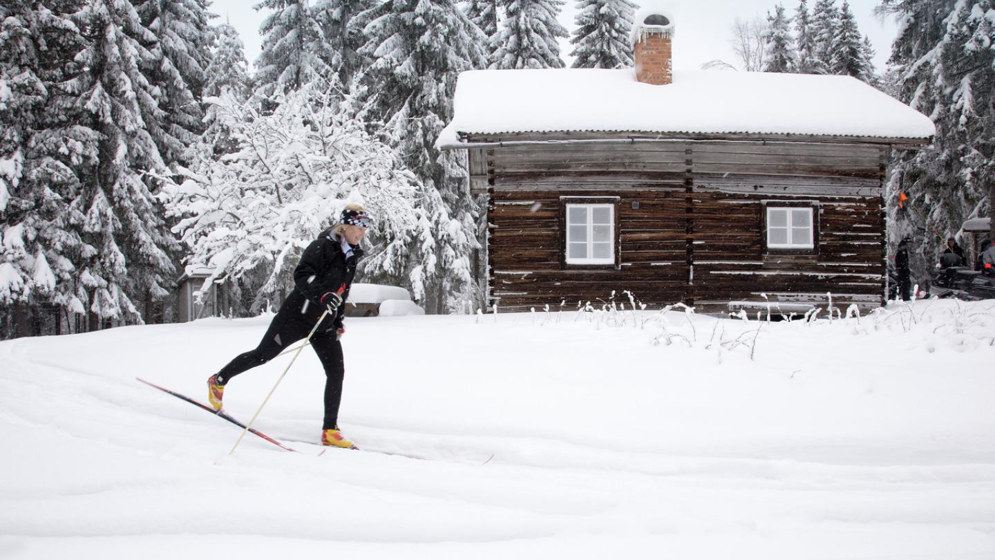 A cross country skier.