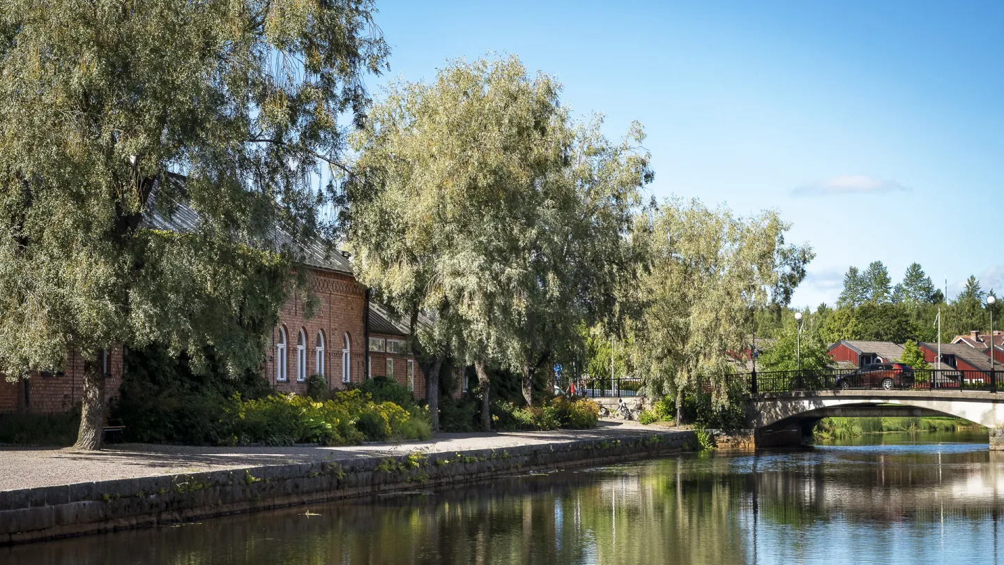 Ån som ringlar genom Falun.